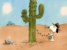 Spike decorating his cactus