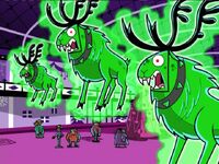 The Ghost Writer gets the reindeer to turn evil.