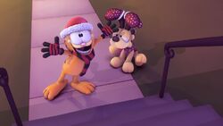 Garfield attempts caroling