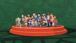 PnF Cast Singing WeWishYouAMerryChristmas