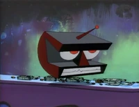 The Ghost of Christmas Past shows up to remind Spacely of his past.