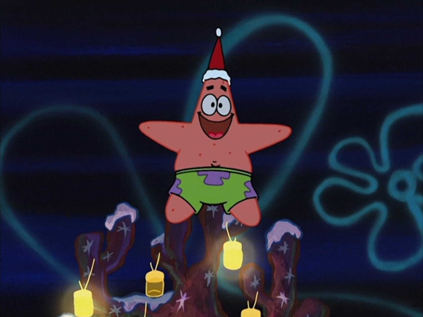 spongebob and patrick christmas wallpaper