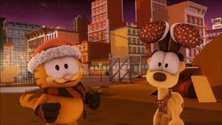 Garfield and Odie in Home for the Holidays