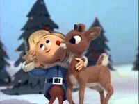 Rudolph and Hermey become friends.