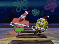 SpongeBob and Patrick singing "The Very First Christmas".