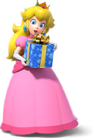 Official artwork of Princess Peach for the 2022 holiday season from Nintendo Play.