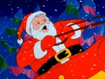Santa in the Pac-Man Christmas special