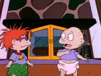 Tommy and Chuckie decide not to booby-trap the chimney.