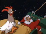 Santa with Chicken Boo