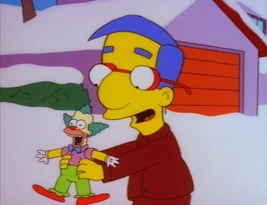 Milhouse with Krusty doll