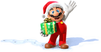 Official artwork of Mario dressed in red and white, as he appears in the games.