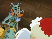 The Queen arrives to capture Santa.