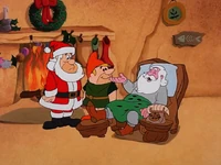 Santa picks Fred to fill in.jpg (181 KB) Santa has Fred and Barney fill in for him.
