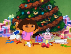 Dora and Boots wish everyone a merry Christmas