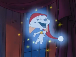 Cadpig as the Ghost of Christmas Past
