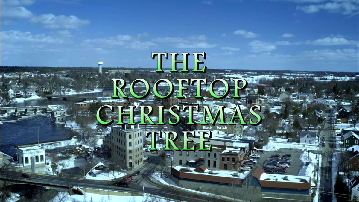 The rooftop christmas deals tree