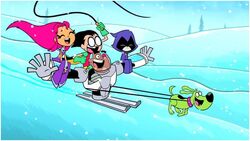 Teen Titans Sledding