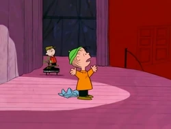 Linus giving his speech