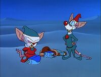 Pinky and Brain disguised as elves