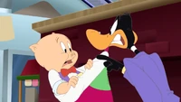 Daffy demoting Porky.jpg (131 KB) Daffy demotes Porky in Bah, Humduck! A Looney Tunes Christmas.