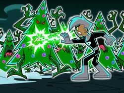 danny phantom the fright before christmas Danny battling evil trees