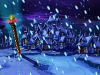 Santa's workshop as it appears in this episode.