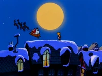 Karen's House.jpg (110 KB) Karen waving goodbye to Frosty and Santa.