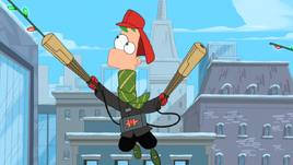FerbPutsUpChristmasLights