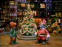 Rex and Herb in London's Christmas Square