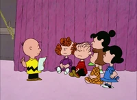 Charlie Brown giving out his stage directions.