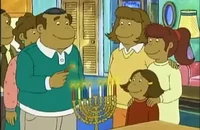 Francine tells Muffy of her Hanukkah traditions.