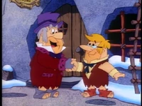 Scrooge (Fred) makes Cragit (Barney) his new partner.