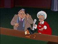 The mynah bird brings the money envelope back to Willie.