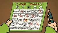 "I just need Dad to say the word 'Sciatica' and I'll win this year's bingo game."