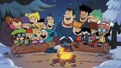 The Louds singing "Jingle Bells".