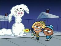 "Wow! A Vicky snowman!"