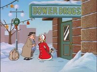 The group follow Willie's footprints to Bowers' Dugstore.