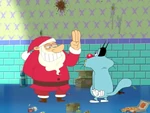 Santa with Oggy