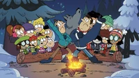 The Loud brothers' singing attracts a wolf.