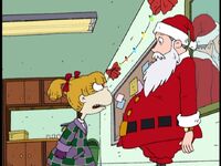 Angelica confronts Christmas Land's Santa in "Babies in Toyland".