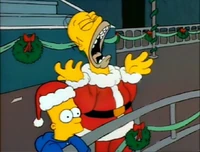 Homer is dismayed when Santa's Little Helper loses the race.