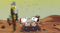 Snoopy and Spike play "Jingle Bells" in "Happiness is Holiday Traditions".