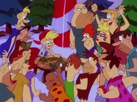 Stoney organizes a shell game.