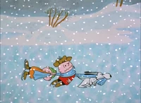 ...and Charlie Brown gets caught in it.