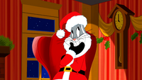 Bugs is cast as Santa in Lola's unrecognizable version of A Christmas Carol.