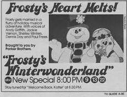 Frosty's Winter Wonderland print ad