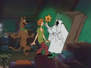 Scooby and Shaggy with the Ghost of Christmas Never