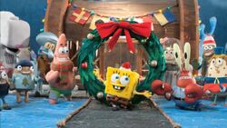 Its a SpongeBob Christmas Cast Shot