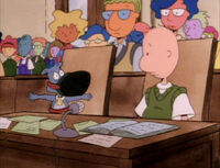 At the trial, Porkchop again tries to explain everything to Doug.