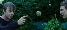Andrew stops a baseball in mid-air